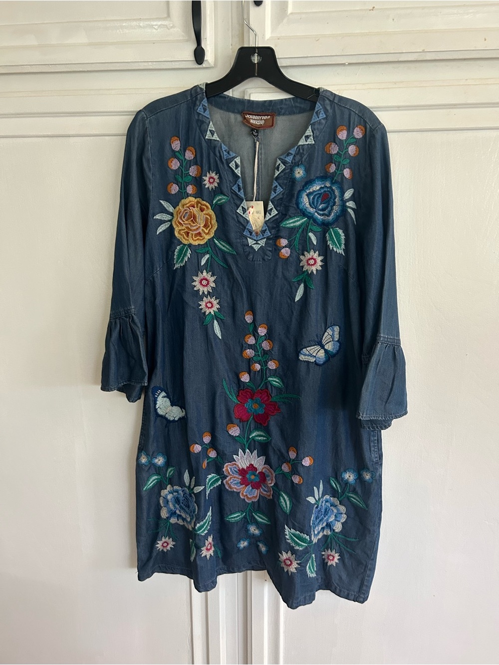 NWT Johnny Was embroidered denim dress